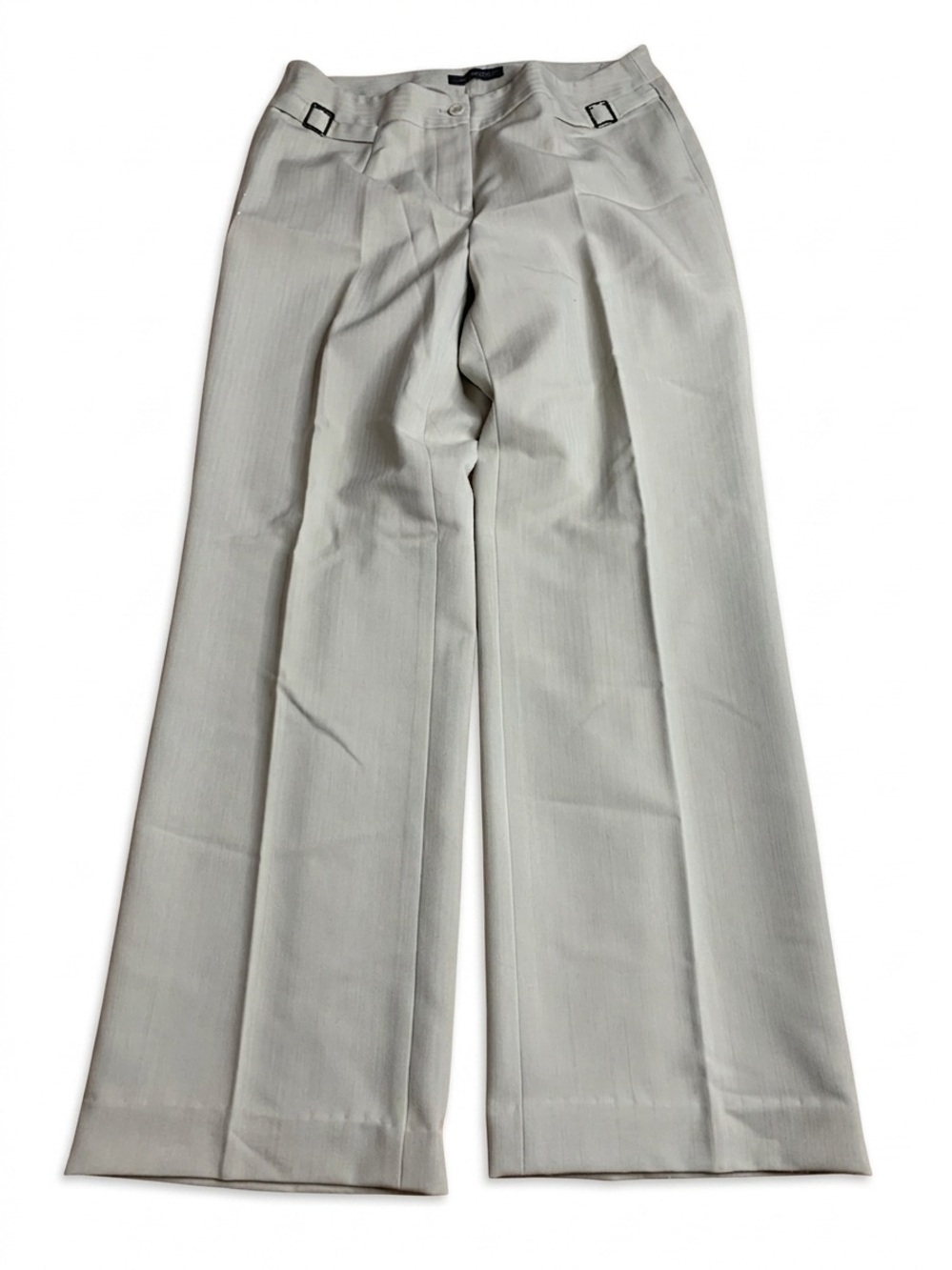 Atelier Taupe Wide Leg Dress Pants w/ Side Buckle Detail Size 4